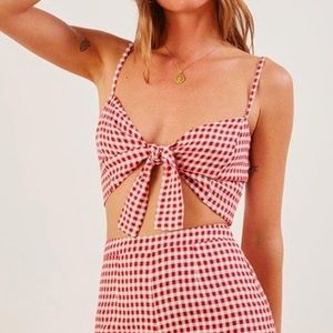 Reformation Gingham Bra Top